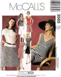 3565 KNIT  EMPIRE/SLVS OR NOT DRESS,TOP,SKIRT PATTERN XS-XL
